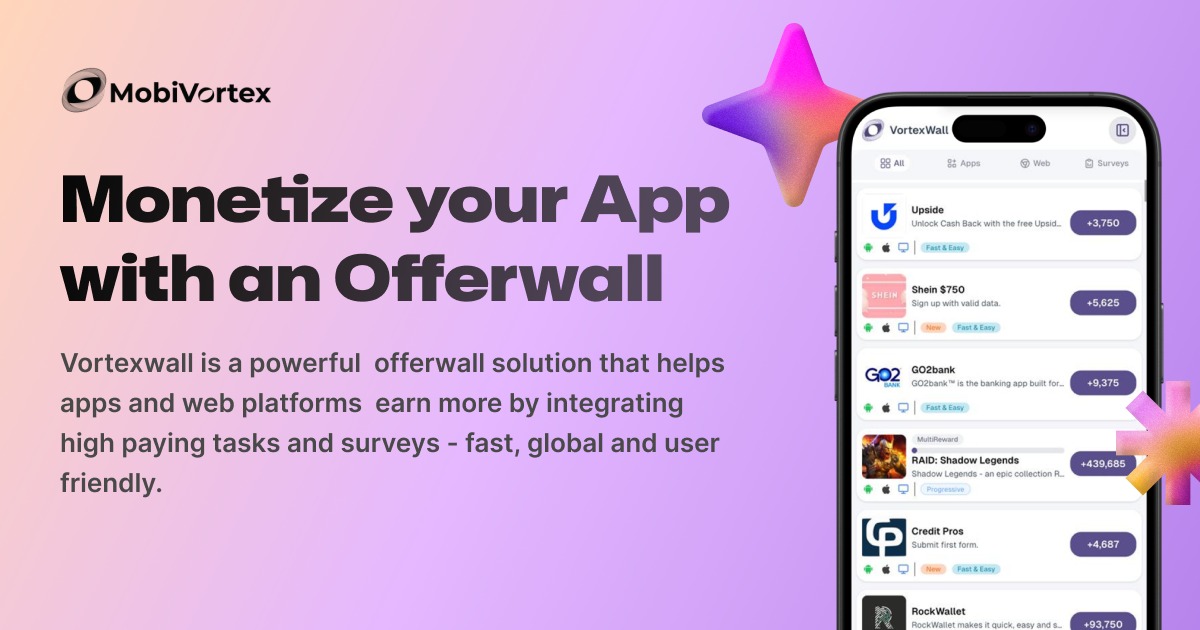 Featured image for VortexWall: Your Ultimate Offerwall to Monetize Traffic